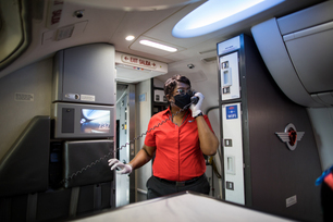 southwest-airlines-flight-attendant-delivering-an-inflight-annou